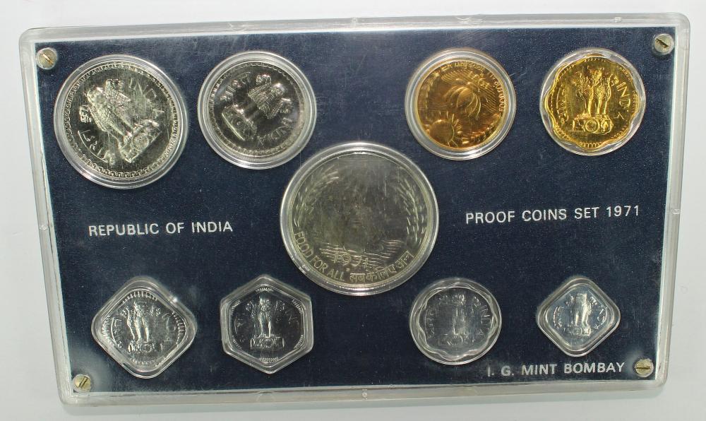 India 1971 B Proof Set, FDC... image