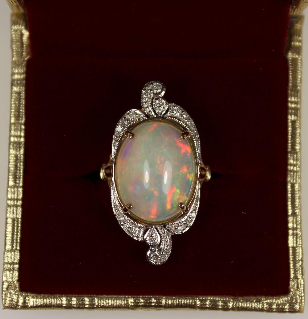 Large Solid White Opal and ... image