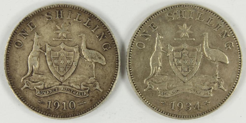 Australia 1910 & 1934 Shill... image