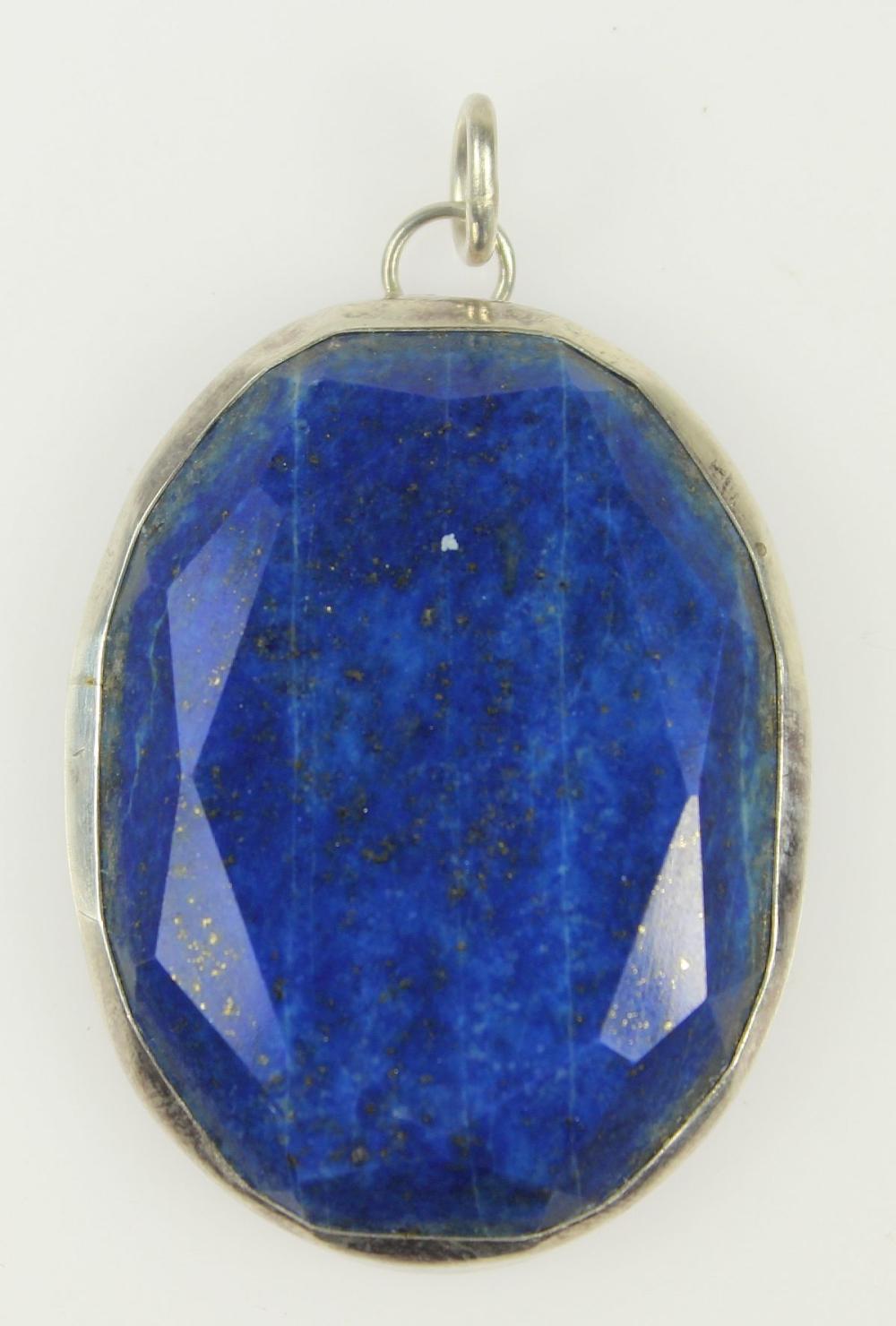 Lapis Lazuli Pendant in Ste... image