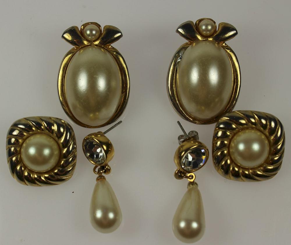 Faux Pearl Costume Earrings... image