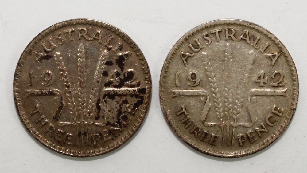 Australia 1942 (M) Threepen... image