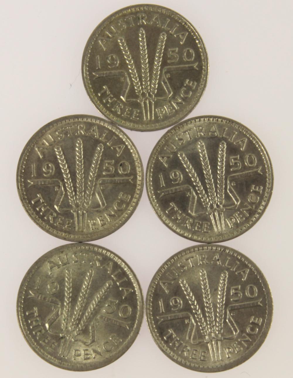 Australia 1950 Threepence, ... image