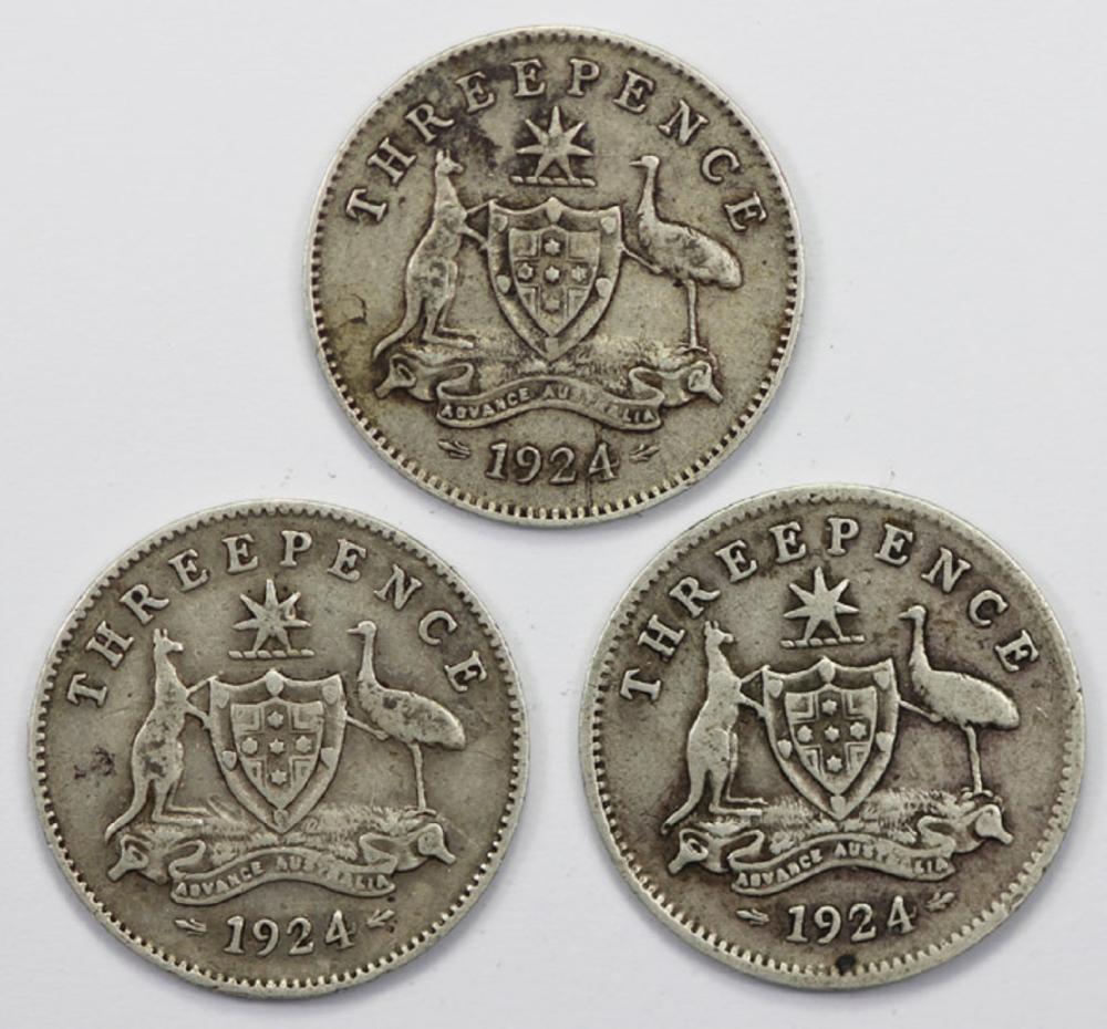 Australia 1924 Threepence, ... image