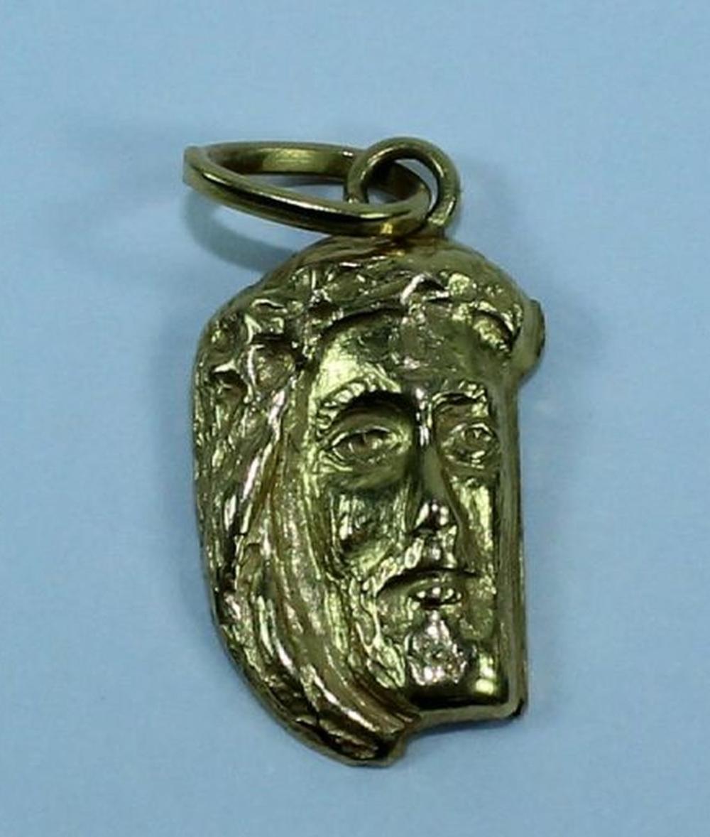 Head of Christ Gold Charm i... image