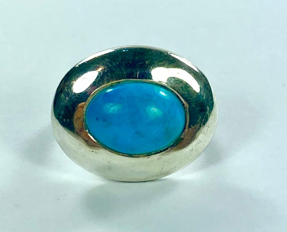 Turquoise Cabochon Ring in ... image