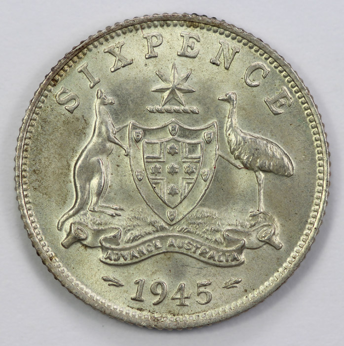 Australia 1945 Sixpence, ne... image