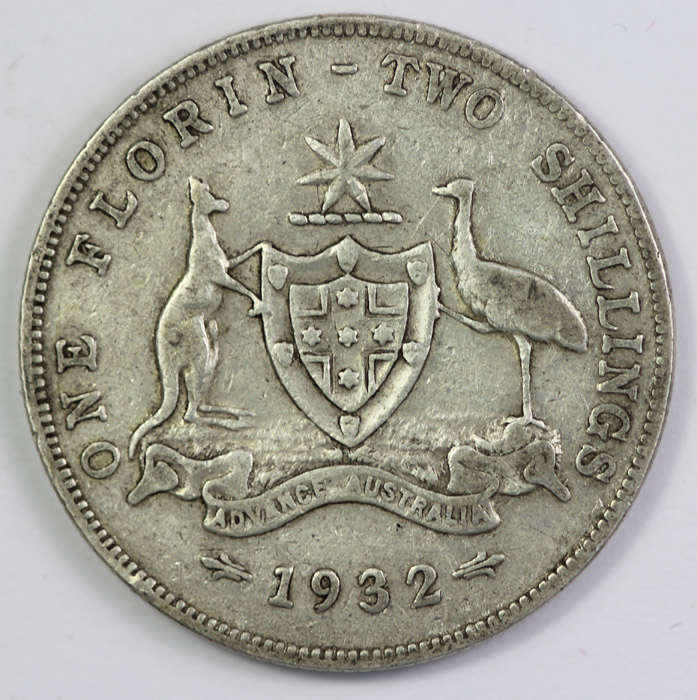 Australia 1932 Florin, Fine image