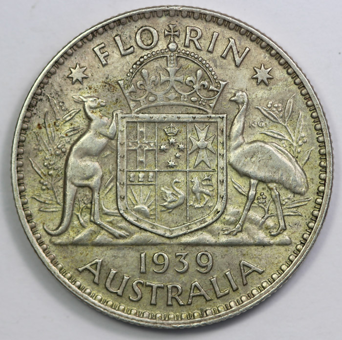 Australia 1939 Florin, ligh... image