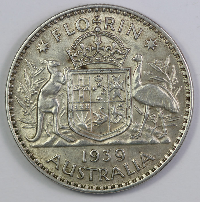 Australia 1939 Florin, ligh... image