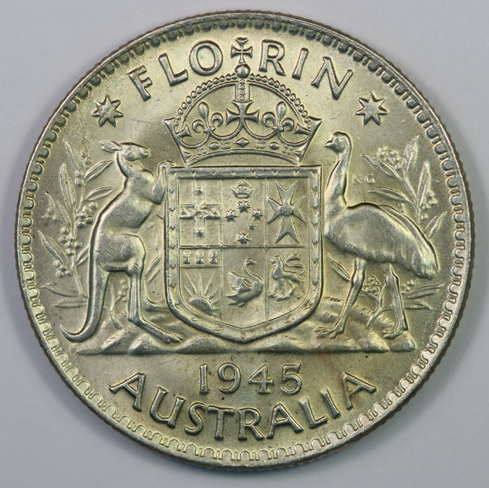 Australia 1945 Florin, Unci... image