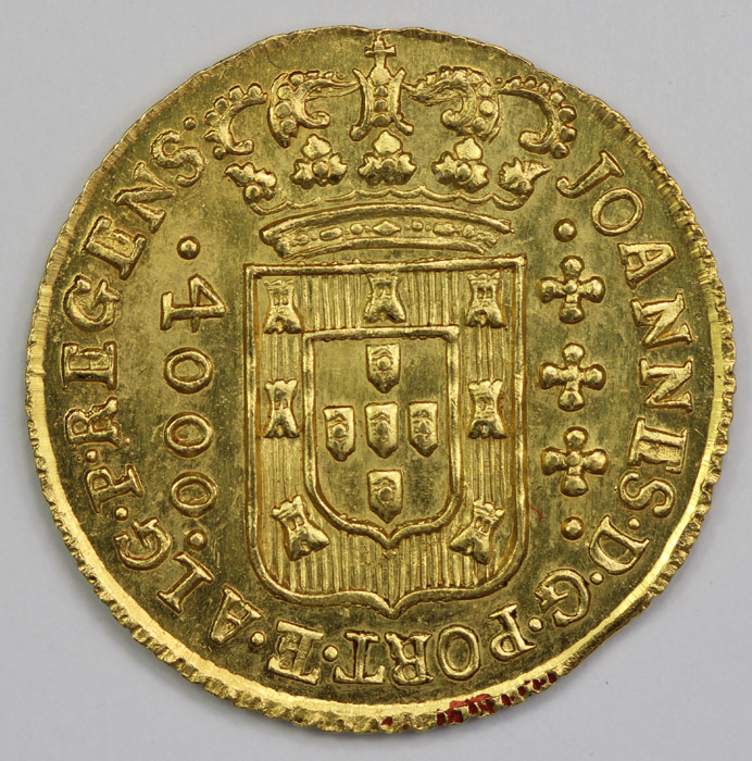 Brazil 1814 Gold 4000 Reis,... image