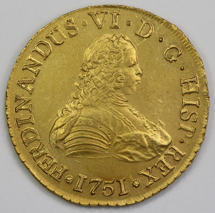 Chile 1751 J Gold 8 Escudos... image