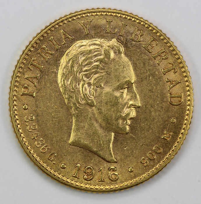 Cuba 1916 Gold 2 Pesos, abo... image