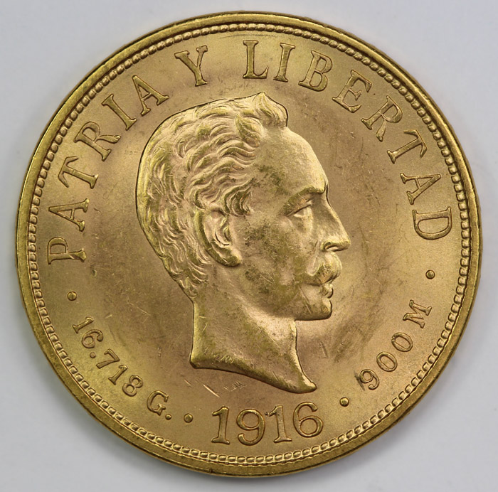 Cuba 1916 Gold 10 Pesos, Ch... image