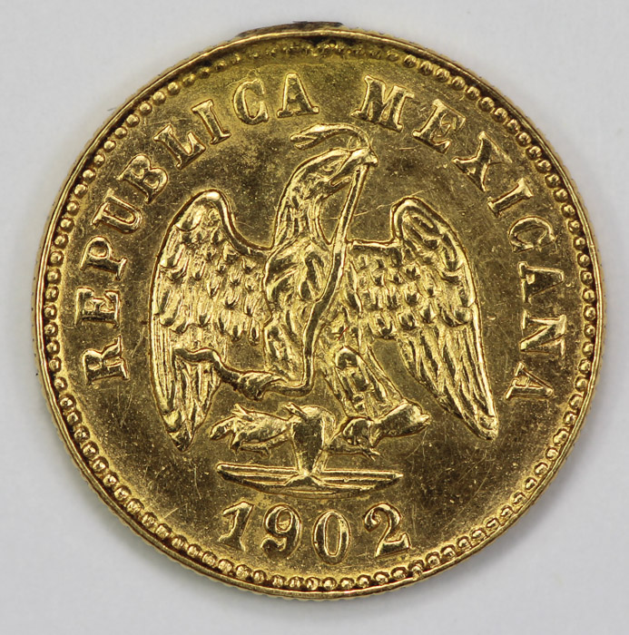 Mexico 1902 Mo Gold Peso, n... image