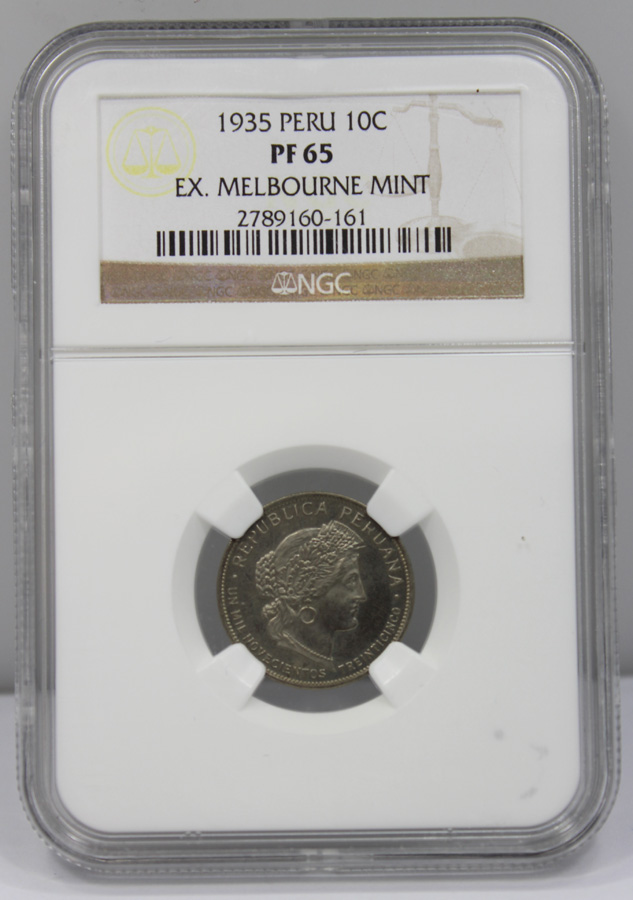 Peru 1935 (L) 10 Cent, NGC ... image