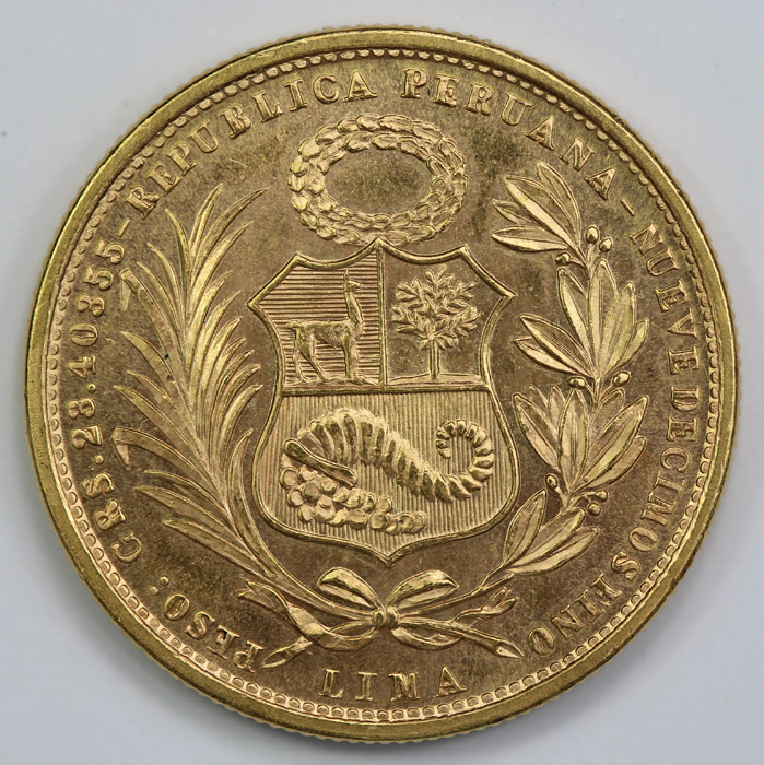 Peru 1965 Gold 50 Soles, Un... image