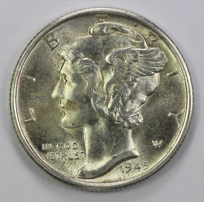 USA 1945 S 'Mercury' Dime, ... image