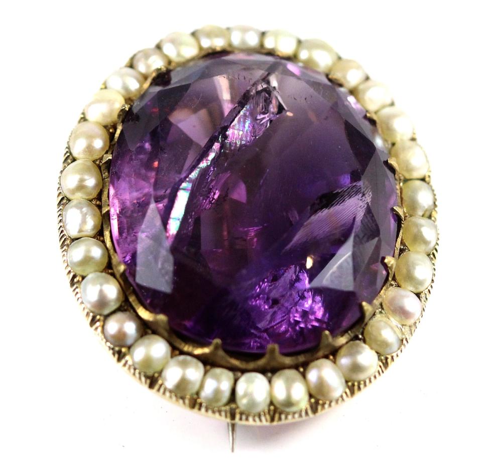 Antique Amethyst & Seed Pea... image