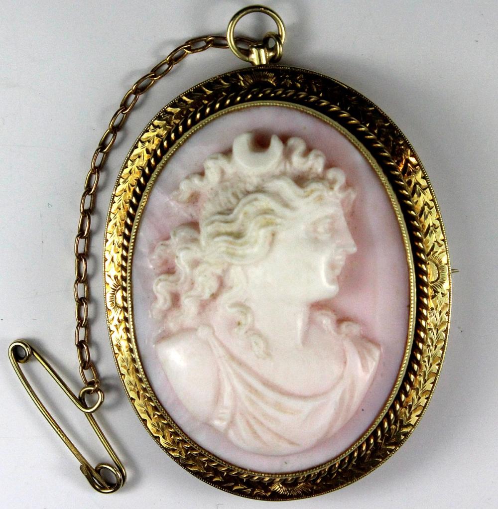 Vintage Shell Cameo Brooch ... image