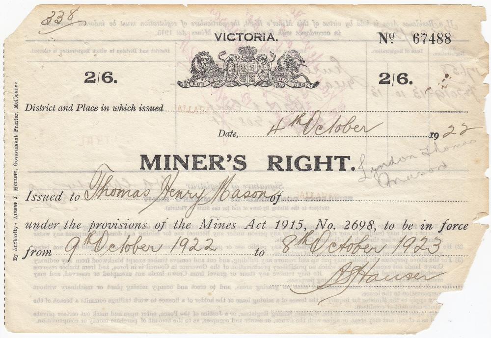 Australia. Victoria Miner's... image