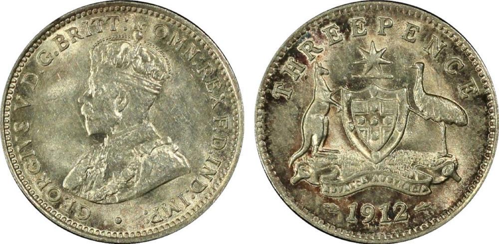 Australia. 1912 Threepence,... image