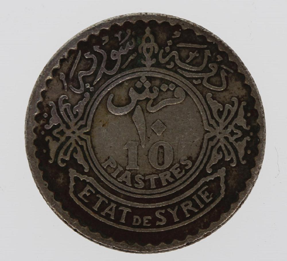 Syria. 1929 Silver 10 Piast... image