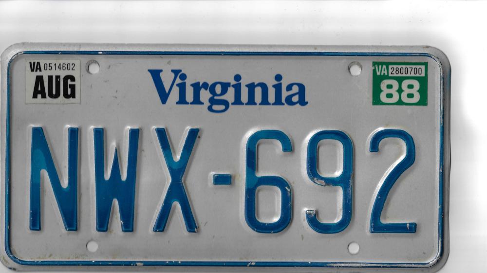 U.S.A. 'Virginia' Car Numbe... image