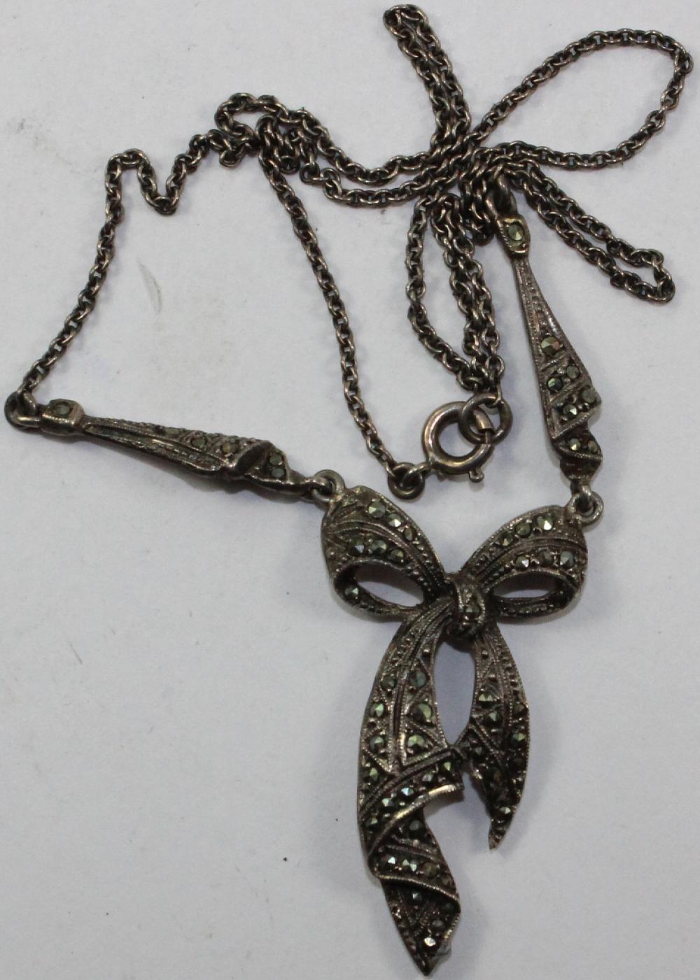 Vintage Marcasite Necklace image