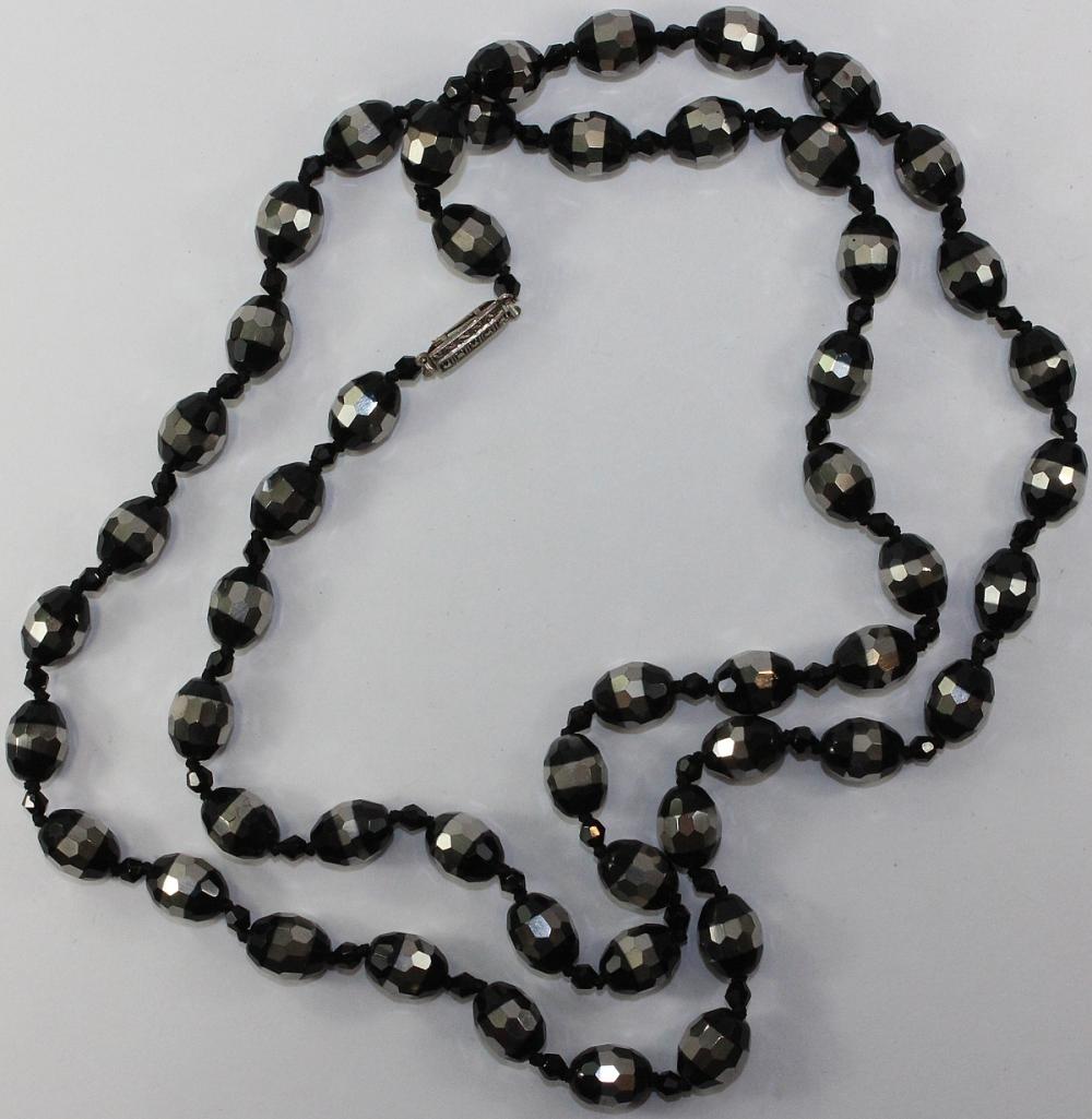 French Jet beaded Necklace ... image