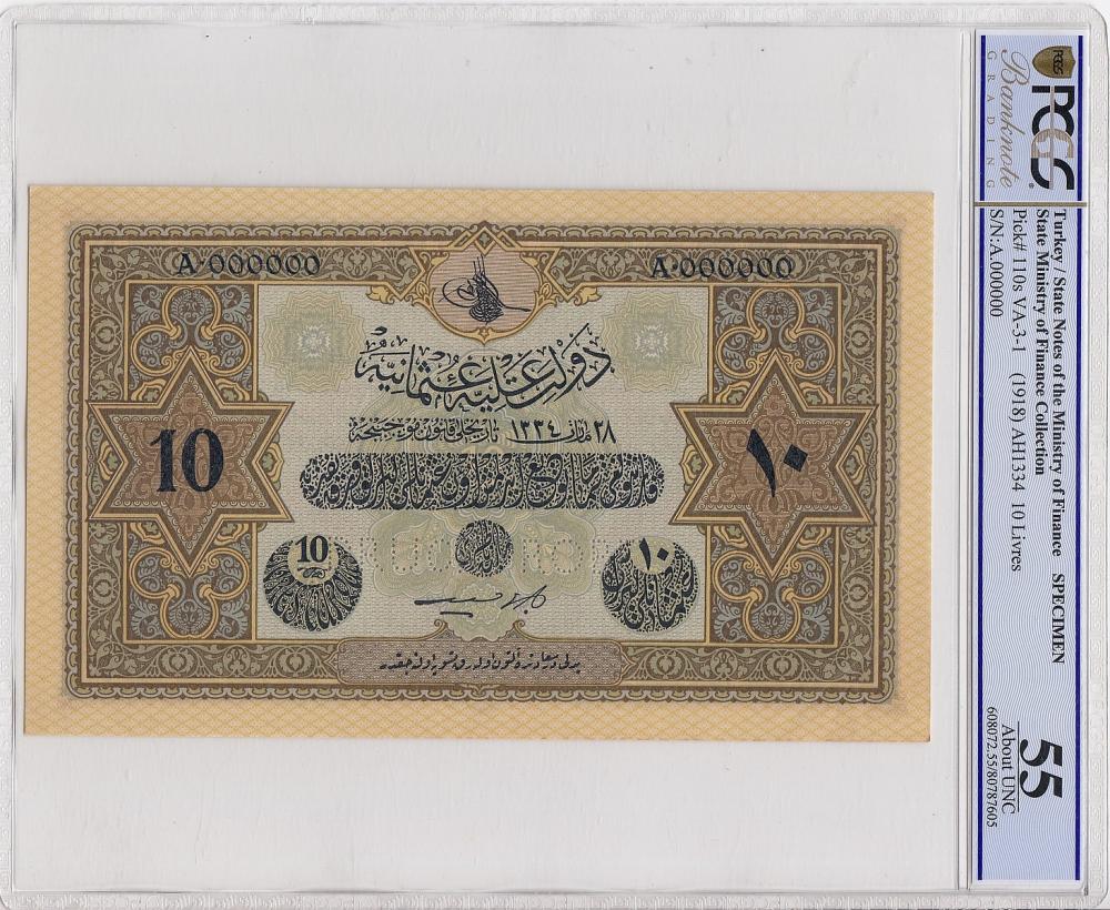 Turkey. Specimen 10 Livres ... image