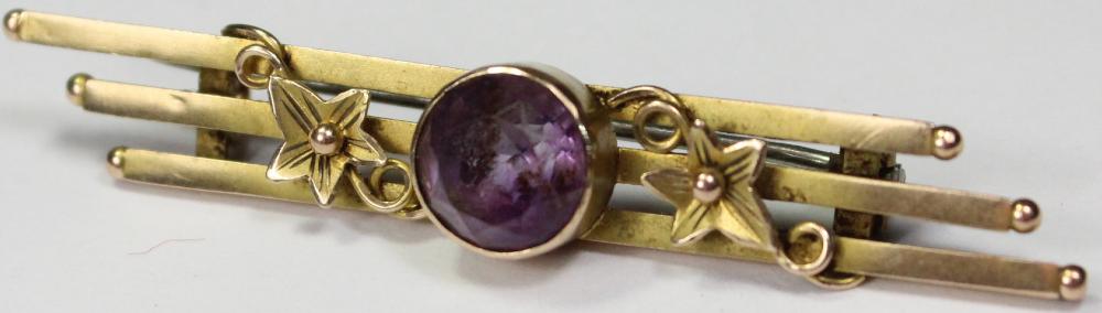 Vintage Amethyst Brooch in ... image