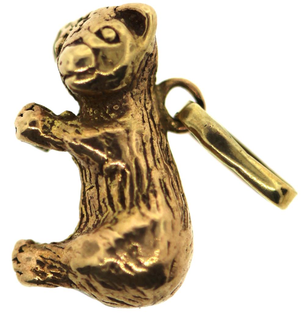 Brown Bear Charm in 10ct Gold image