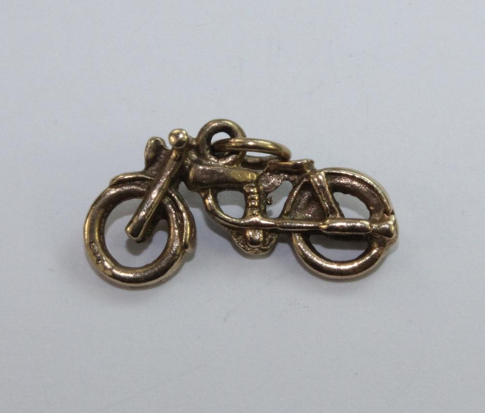 Motorcycle Charm in 9ct Yel... image