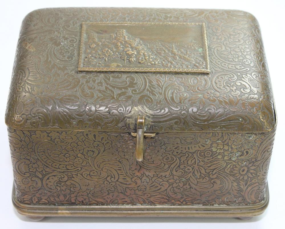 Brass Trinket Box with post... image