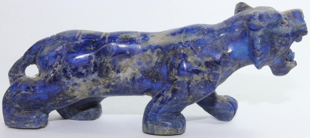 Tiger carved from Lapis Lazuli image