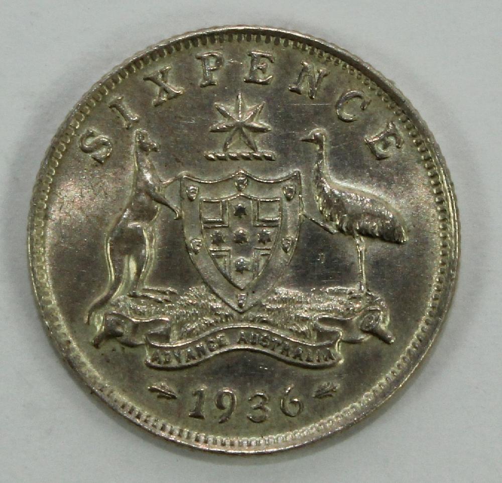 Australia 1936 Sixpence, Ch... image