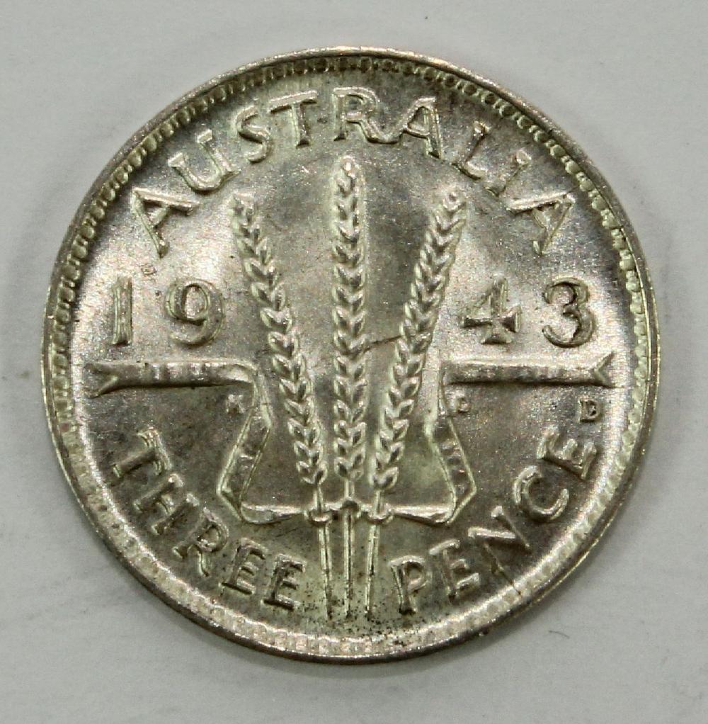 Australia 1943 D Threepence... image