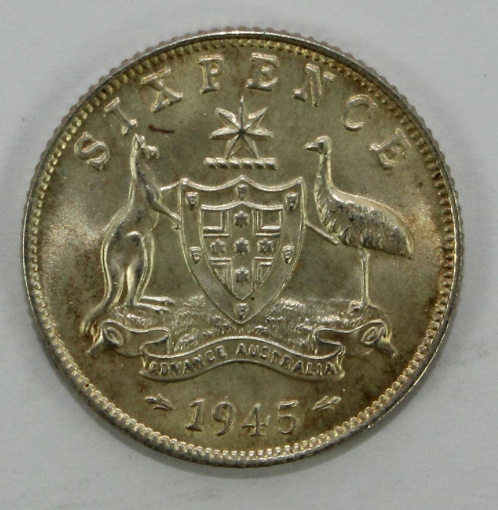 Australia 1945 Sixpence, ne... image