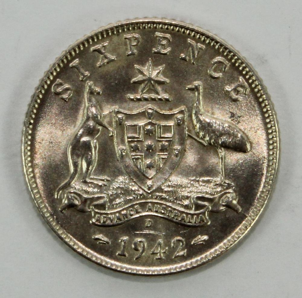 Australia 1942 (D) Sixpence... image