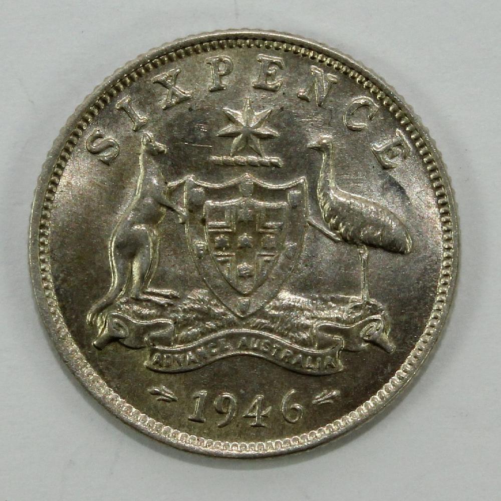 Australia 1946 Sixpence, Ch... image