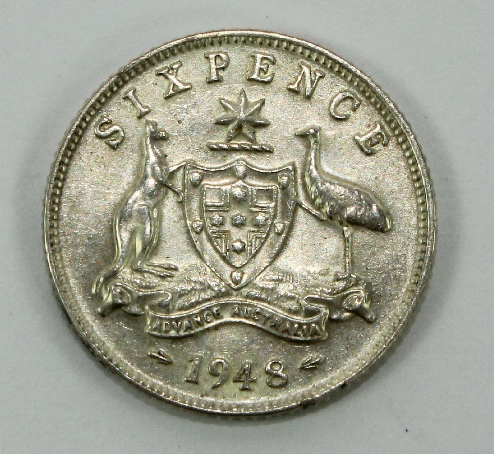 Australia 1948 Sixpence, Ch... image