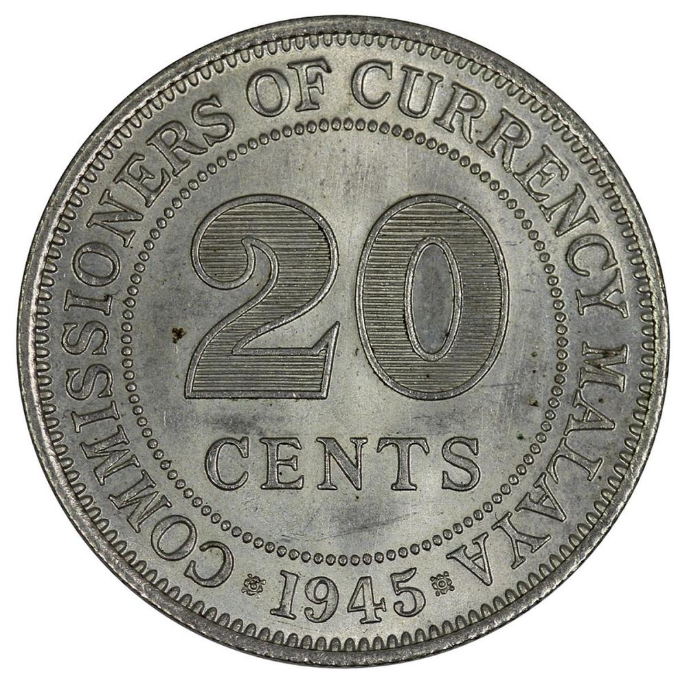 Malaya 1945 20 Cent, Choice... image