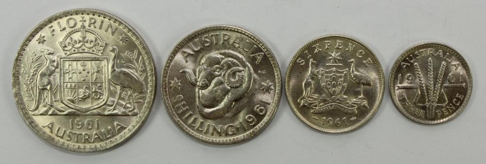 Australia 1961 3d, 6d, 1/- ... image