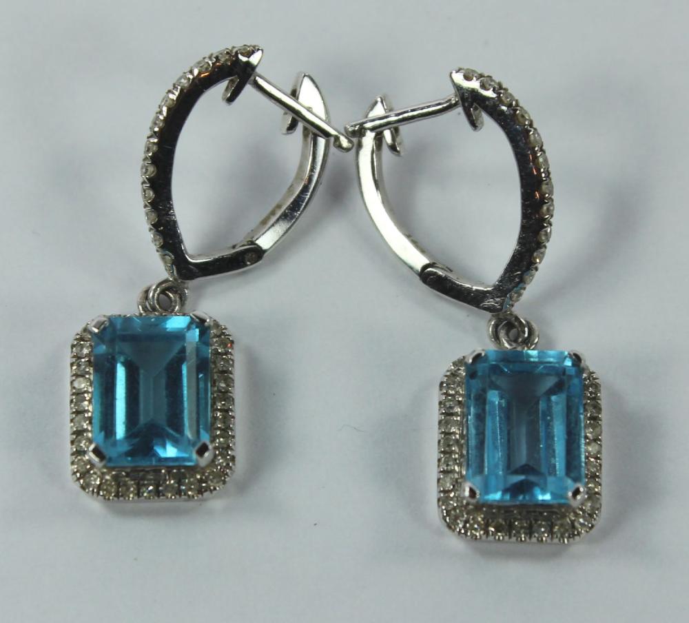 Topaz Earrings in 14ct Whit... image