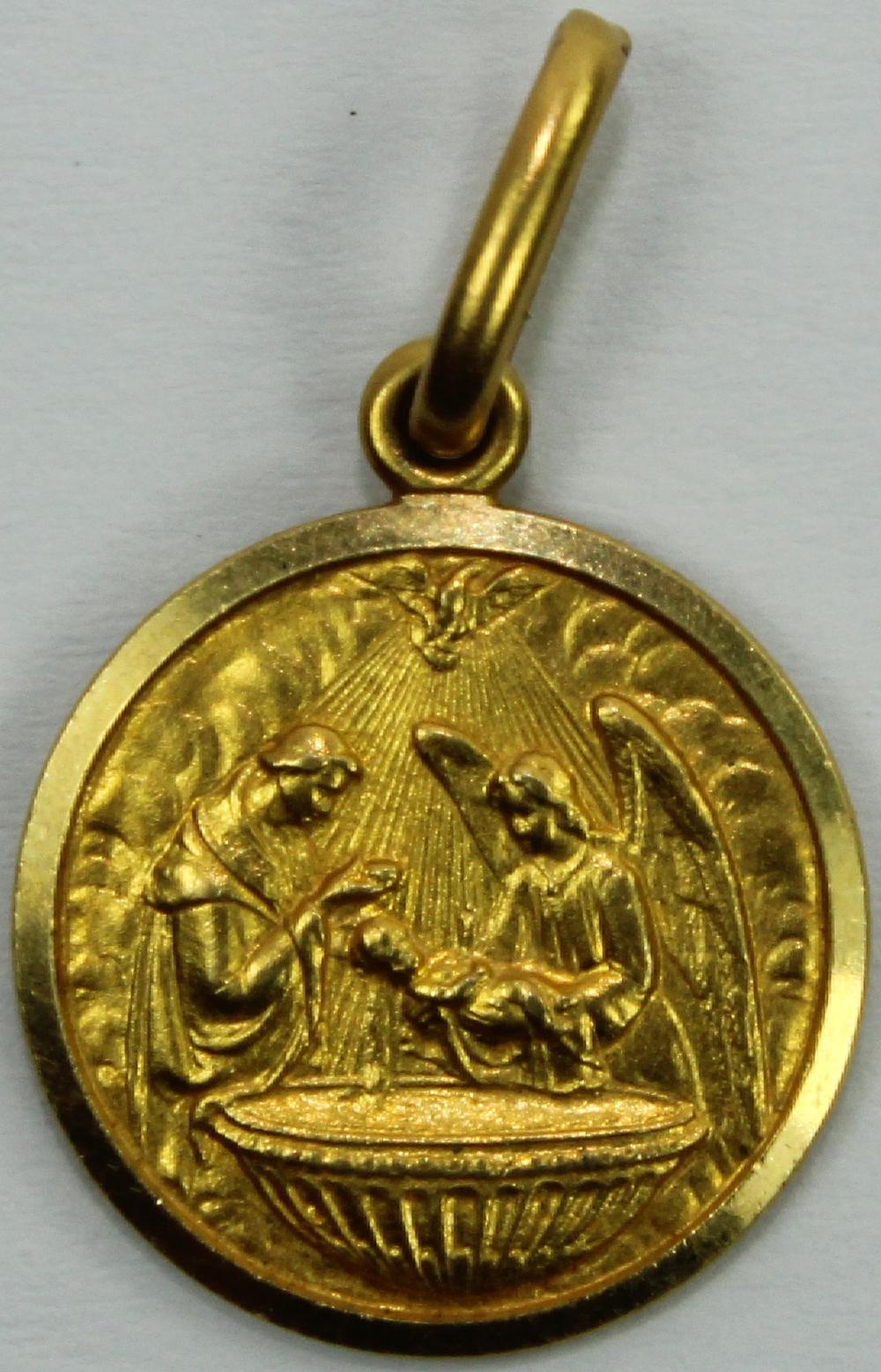 Baptism Medal in 18ct Gold image