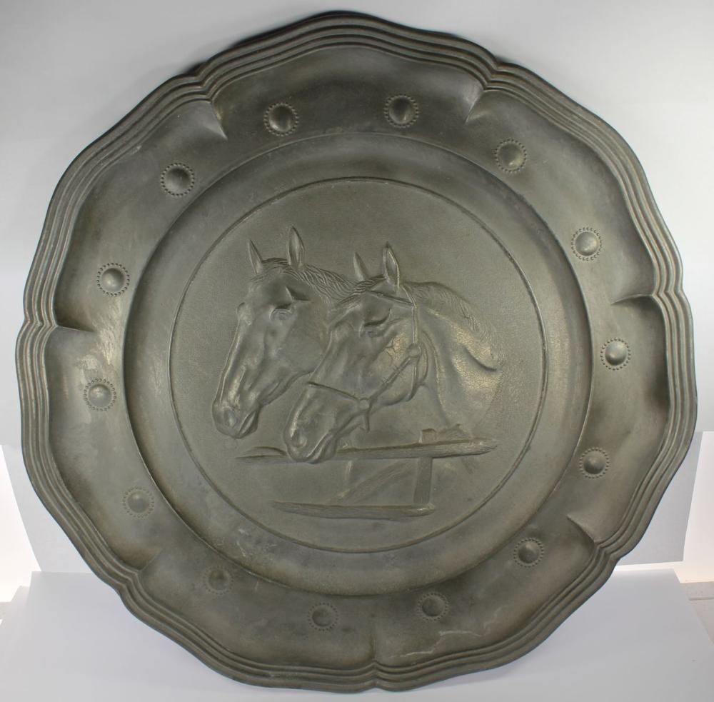 Pewter Wall-plate featuring... image