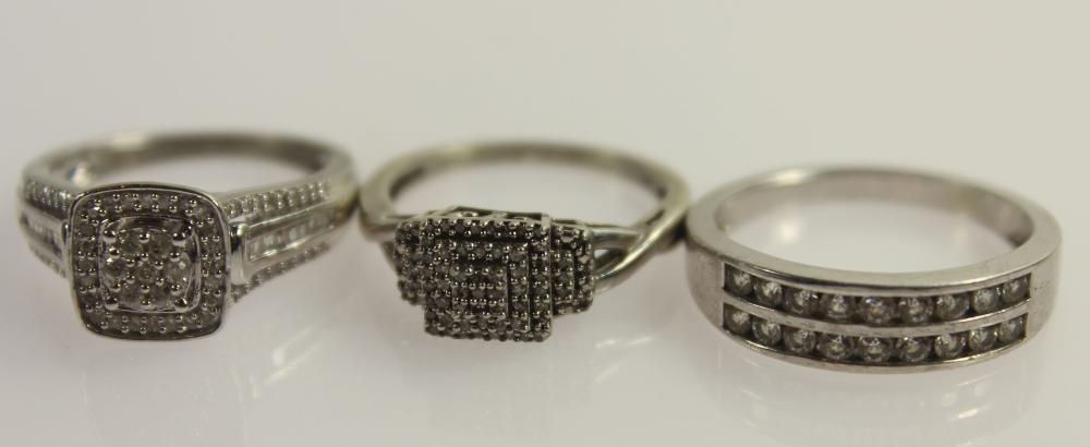 Faux Diamond Rings in Sterl... image