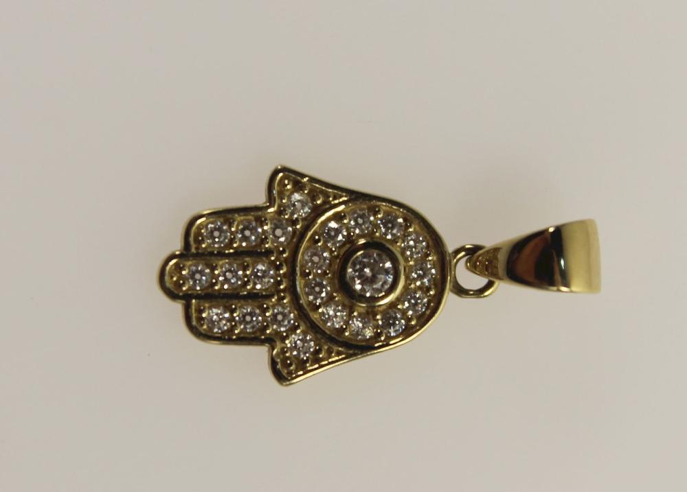 Hand Pendant in 9ct Yellow ... image